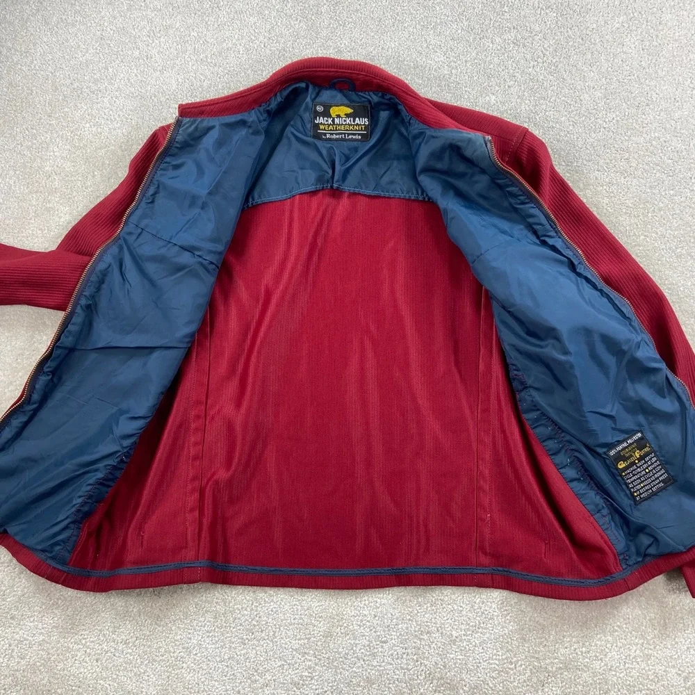 Jack Nicklaus Jacket Mens 42 Red Vintage 70s Weatherknit Robert Lewis Golf Coat